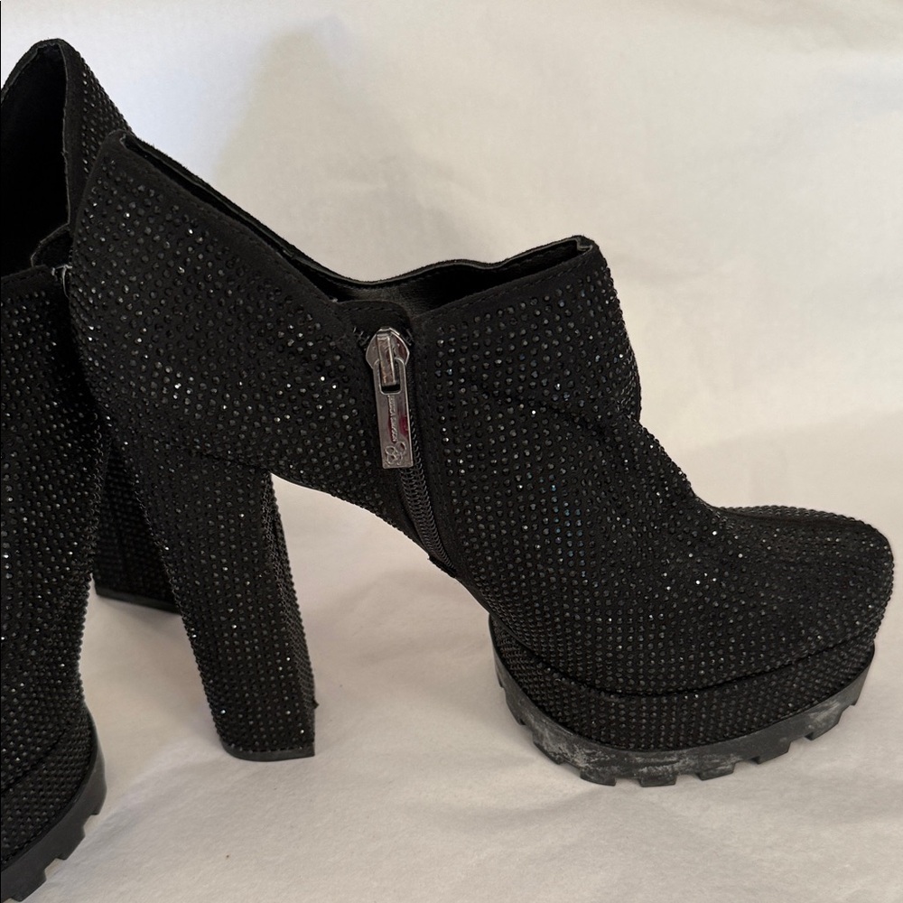 Jessica Simpson Black Glitter Heels - Picture 5 of 8